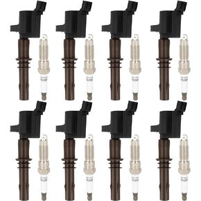 ECCPP DG521 8 ignition coils with 8 iridium Spark Plugs for ford for Lincoln Expedition F450 F550 Super Duty Navigator 4.6L 5.4L 6.8L 8L3Z-12029-A C1659 DG521