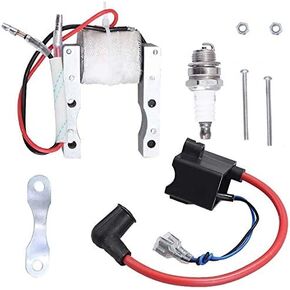 CDI Ignition Coil + Magneto Coil + Spark Plug for 49cc-80cc 2-Stroke Engine Motorized Bicycle Bike by Lucky Seven