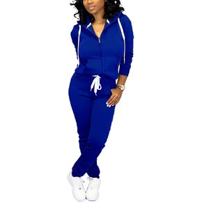 Fooullaide Sweatsuits for Women Set 2 Piece Outfit Long Sleeve Hoodies Jogging Suits Sweatpants Lounge Tracksuit with Pocket