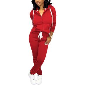 Fooullaide Sweatsuits for Women Set 2 Piece Outfit Long Sleeve Hoodies Jogging Suits Sweatpants Lounge Tracksuit with Pocket