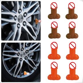 ANKIA Prank Skull Valve Stem Cover, Universal Skull Prank Type Tire Caps,Funny Luminous Tire Valve Cover Dust Cover for Car, Off-Road Vehicle, Bicycle,Bike, Motorcycle,SUV (Skull 4Pcs Green&4Pcs Blue)