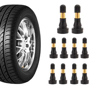 10PCS High Pressure Tire Valve Stems, TR600HP Car Copper Tubeless Snap-in Tire Air Valve Stem Kit, Universal Auto Decor Accessories Good for Larger or Heavy-Duty Vehicles