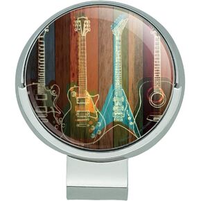 GRAPHICS & MORE Guitars Electric Acoustic Rock and Roll Wood Paneling Golf Hat Clip with Magnetic Ball Marker