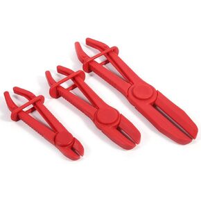 3 Pack Flexible Hose Line Clamp Plier Nylon Brake Fuel Water Line Clamp Plier for Radiator, Brake, Coolant, and Fuel Lines