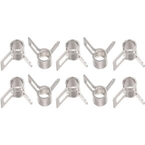 uxcell 50pcs 4mm Spring Band Type Action Fuel/Silicone Vacuum Hose Pipe Clamp Low Pressure Air Clip Clamp, Nickel Plated