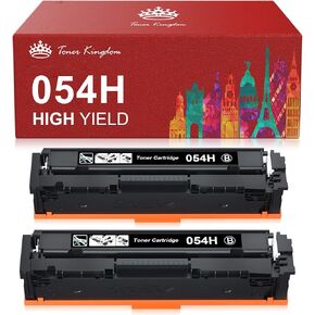 Toner Kingdom Compatible Toner-Cartridge Replacement for Canon 054H 054 Black Toner for Canon Color ImageClass MF644Cdw MF642Cdw LBP622Cdw MF642c MF641cw Printer (Black, 2-Pack)