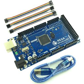MEGA 2560 R3 ATMEGA2560 + USB Cable + Dupont Wires ATMEGA16U2 Compatible with Arduino IDE MEGA2560 R3