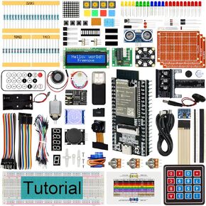 Freenove Ultimate Starter Kit for ESP32-WROVER (Included) (Compatible with Arduino IDE), Onboard Camera Wireless, Python C, 814-Page Detailed Tutorial, 240 Items, 127 Projects