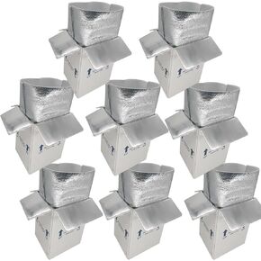 Insulated Shipping Boxes with Liners, 4 Pack 15'' x 10'' x 11'' Small Cold Shipping Boxes, for Perishable Frozen Food Shipping, White (TB151011L-4)
