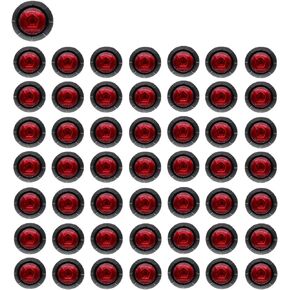 50 Pcs LedVillage 2nd Generation 3/4 Inch Mount Amber LED Clearance Marker Lights Side Led Marker Truck Boat SUV ATV Bike Trailer