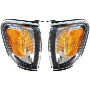 labwork Replacement for 2001-2004 Tacoma Parking/Side Marker Light Assembly Pair Driver and Passenger Marker Lights with Silver Trim Compatible TO2521162 TO2520162