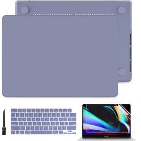 Batianda Case for New MacBook Pro 16 inch 2024 2023 2021 Release with M4 M3 M1 M2 Pro/Max Chip, Crystal Clear Plastic Hard Shell Case with Keyboard Cover + Screen Protector, Clear