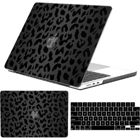 Compatible with MacBook Air 13.6 inch Case 2022 2024 Release A2681 M2 & A3113 M3 Chip with Liquid Retina Display & Touch ID and Keyboard Protectors,Laptop Hard Shell（Black Marble）