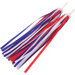 PRETYZOOM Patriotic Bicycle Ribbon Streamer Bicycle Handle Bar Streamer 4th of July Independence Day Bike Ornaments