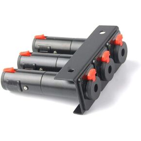 Black Solderless 1/4 inch Locking Jack TS and TRS for Pedalboards - 3 Jacks set