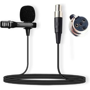 Nicama Omni-Directional Lavalier Microphone 4-pin XLR Output Compatible with Shure Wireless Microphone Belt Pack Transmitter T1, ULX1, UR1, PG1, PGX1, PGXD1, SLX1, BLX1, BLXD1