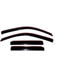 Auto Ventshade [AVS] In-Channel Ventvisor / Rain Guards | Fits 2002-2006 Chevy Trailblazer EXT/GMC Envoy XL, 2003-08 Isuzu Ascender (7 Passenger), 2004-06 GMC Envoy XUV- Smoke, 4 pcs. | 194240