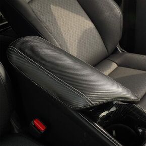 Car Armrest Cover,Armrest Box Cover fit for Toyota CHR 2017 2018 2019 2020 2021 2022 2023 Accessories Central Console Armrest Box,Carbon Fiber Pattern with Black Stitches
