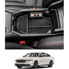 2023 2024 Accord/Accord Hybrid Center Console Organizer for Honda Accord (LX/EX/EX-L/Sport/Sport-L/Touring) Armrest Storage Box, 2023 Accord Organizer 2024 Accord Accessories (Black Mats) in Kuwait