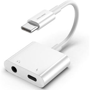 MAS CARNEY Headphone Adapter, USB Type C to 3.5mm Headphone and Charger Adapter Compatible with Pixel 5 4 3 XL, Galaxy S22 S21 S20 S20+ Note 20,Ipad Pro, MacBook in Kuwait