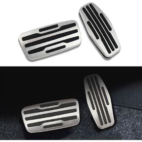 Steel Brake Accelerator Gas Pedal Pad Cover Compatible for 2019-2023 Chevrolet Silverado 1500 2500 3500