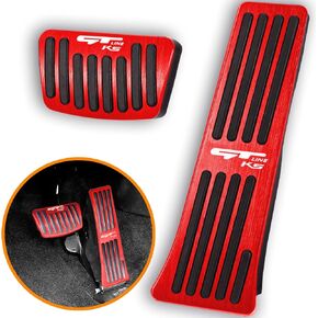 غطاء دواسة فرامل الغاز من الألومنيوم المضاد للانزلاق بدون حفر، أغطية دواسات التسارع متوافقة مع مجموعة دواسات القدم Kia K5 2022-2021 (أحمر) in Kuwait