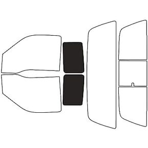 Rvinyl Window Tint Kit Compatible with Ford F-250 1999-2007 (2 Door) - Back Precut Kit - 20%