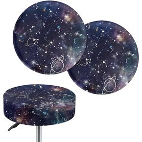 Beach Palm Sunset Round Bar Stool Covers Stool Slipcovers with Elastic Bands Dustproof Anti-Skid Stretch Cushion Slipcovers Easy Installation Cushion Slipcovers
