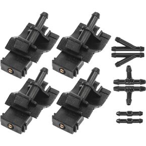 X AUTOHAUX 4pcs Car Front Windshield Washer Nozzle for for Toyota Corolla 4Runner Highlander for Lexus GX460 LS460 IS250 RX350 RX450h GX460 Jet Spray Single Hole 85381-12300