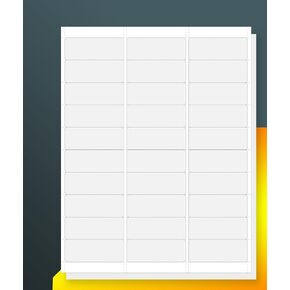 30UP 1" x 2-5/8" Address/Barcode Labels for Laser & Inkjet Printers[100 Sheets,3000 Labels]