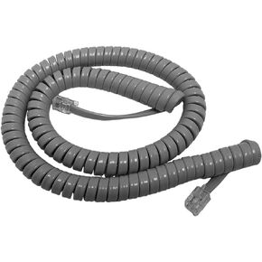 The VoIP Lounge 12 Foot Dolphin Gray Curly Handset Receiver Curly Coil Cord for Nortel Meridian Norstar M Series Phone M7100 M7208 M7310 M7324 M2008 M2616 M5316