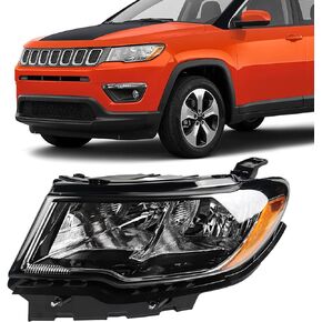 for Jeep Compass Headlight Assembly Replacement 2017 2018 2019 2020 2021 Halogen Headlamps Left Driver Side 55112707AE CH2502295 DOT Certification LH