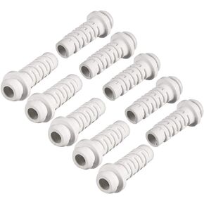 uxcell 10pcs 5mm Inner Dia PVC Strain Relief Cord Boot Protector Power Tool Hose White