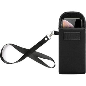 Neoprene Cell Phone Sleeve Holder Pouch with Neck Strap Lanyard Case for Samsung Galaxy S22 Ultra, S21 Plus, S20 FE, A73 A53 A32 A13 A12, OnePlus Nord N20 5G, 8 9 10 Pro, 10T, Google Pixel 7 6 Pro 6a