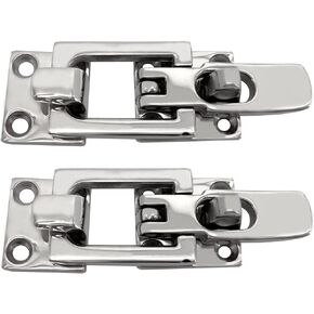 2 PCS Marine Grade Boat Door Hatch Anti-Rattle Latches 316 Stainless Steel Lockable Hold Down Clamp Latches