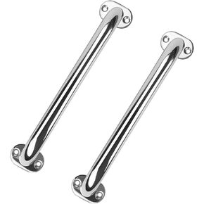 2 Pack Boat Grab Handle,12 inch Stainless Steel Marine Grab Bar,Polished Handle Handrail for Marine Boat,Yacht