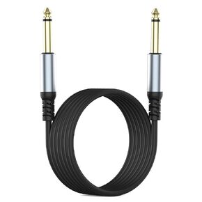 Guitar Instrument Cable 1/4 inch to 1/4 inch TS Straight Male to Male 6.35mm Single Channel Jack TPE Cable with Alloy Connector（4.9Ft）