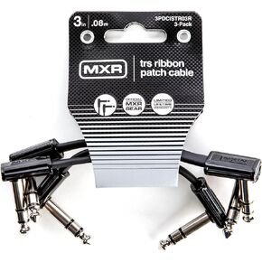 JIM DUNLOP MXR Ribbon TRS Patch Cable 3 in|7.6 cm-3 Pack, 1/4-Inch Right Angle (3PDCISTR03R)