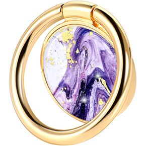 JIAXIUFEN Cell Phone Ring Stand Finger Holder Marble Glitter Grip Kickstand 360° Rotation Metal Ring Grip for Magnetic Car Mount Compatible with iPhone Samsung Galaxy Pixel All Smartphone Mint Purple