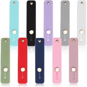 10 Pack Phone Loop Finger Holders Cell Phone Strap Silicone Phone Grip Holder Universal Finger Kickstand for Most Smartphones(Multicolor)