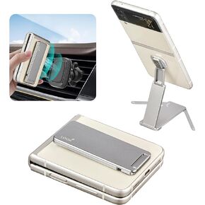 LOOKSHOP Lookstand حامل الهاتف المدمج مسنده قبضة دوران 360 درجة لظهر الهاتف حامل الهاتف المحمول القابل للطي والقابل للتعديل لهاتف iPhone Selfie Stick المغناطيسي للسيارة (Lookstand Compact Pro (ذهبي))