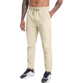 Mens Athletic Workout Pants, Lightweight Outdoor Waterproof Golf Hiking Pants, Quick Dry Gym Jogging Sweatpants for Men
