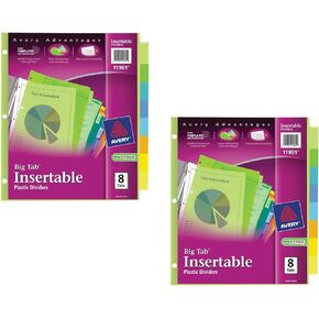 AVE11901 - Avery Big Tab Plastic Insertable Divider