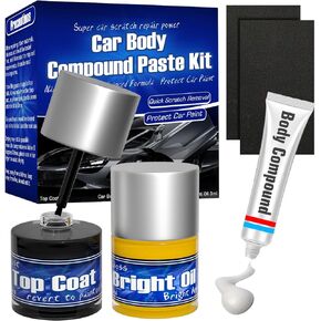 طلاء لمس للسيارات، طلاء أسود للسيارة، طقم طلاء أسود 3 في واحد، مزيل خدوش السيارة للخدوش العميقة، طلاء جديد سريع وسهل لإصلاح الحواف الصغيرة، العجلة، طقم طلاء السيارة (0.4) فلوريدا أوقية) in Kuwait