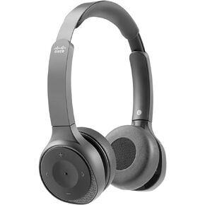 CISCO Headset 730, Wireless Dual On-Ear Bluetooth Headset with Case, USB-A HD Adapter, USB-A and 3.5mm Cables, Charging Stand, Carbon Black, 1-Year Limited Liability Warranty (HS-WL-730-BUNAS-C)