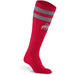 For Bare Feet NCAA OHIO STATE BUCKEYES Cozy Feather Compression Varsity Stripe Team Color Small/Medium