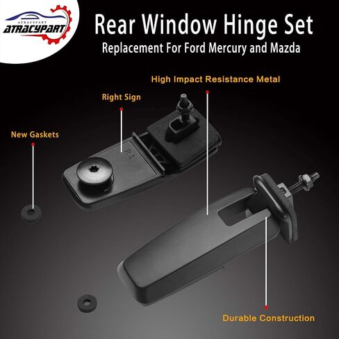 Rear Window Hinge Set Liftgate Glass Hinge Right & Left | Replacement for 2008-2012 Ford Escape 2008-2011 Mercury Mariner Mazda Tribute | Replaces# 8L8Z78420A68C, 8L8Z78420A68D in Saudi Arabia