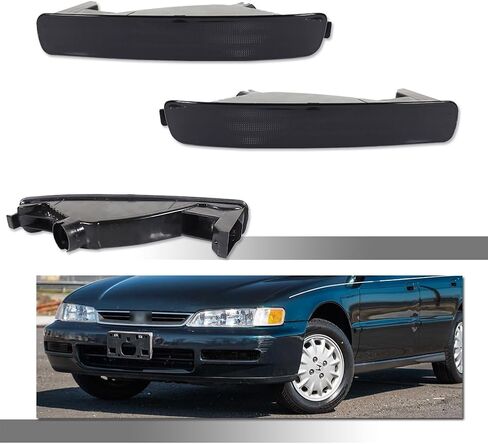 GTINTHEBOX For 1996 1997 Honda Accord عدسة مدخنة أضواء المصد الأمامي يسار يمين بدوره إشارة مصابيح وقوف السيارات مجموعة مبيت in Kuwait