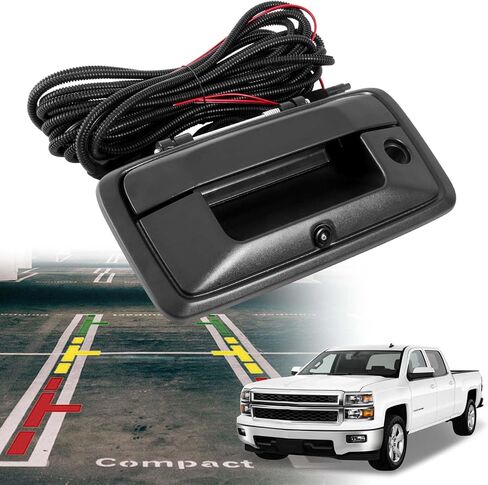 Rear View Camera Car Backup Tailgate Handle Camera Compatible with 2014-2018 Chevy Silverado, GMC Sierra 1500 2015-2018 GMC Sierra 2500HD 3500HD, GMC Canyon, Tailgate Handle with Rear Camera in Saudi Arabia