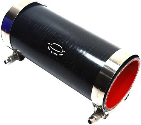 8" Length High Performance 4-Ply Reinforced 2.75" ID Straight Coupler Silicone Hose + SS304 T Bolt Clamp for Turbo/Intercooler/Piping (2.75'' Red) in Kuwait